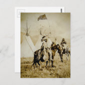 Flathead-indianen Native American Warriors Briefkaart (Voorkant / Achterkant)