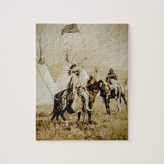 Flathead-indianen Native American Warriors Legpuzzel (Verticaal)