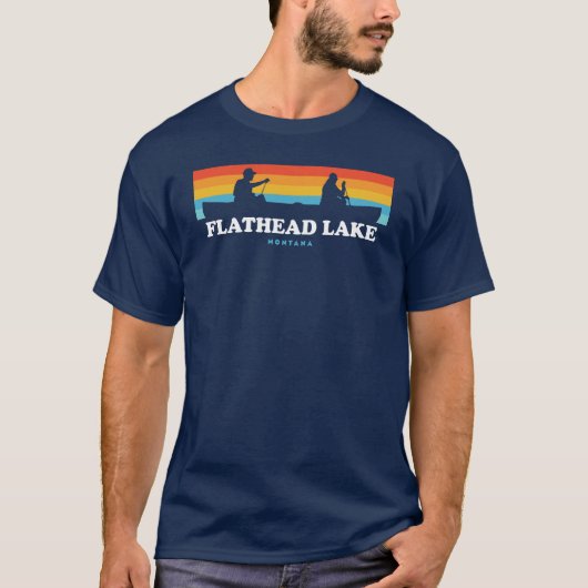 Flathead Lake Montana kano T-shirt (Voorkant)