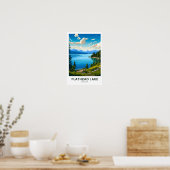 Flathead Lake Montana Reisprint Poster (Keuken)