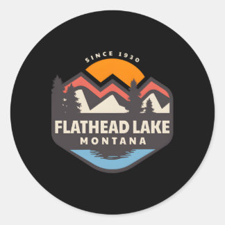 Flathead Lake Montana Ronde Sticker