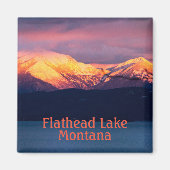 Flathead Lake Montana Sunset Magnet Magneet (Voorkant)
