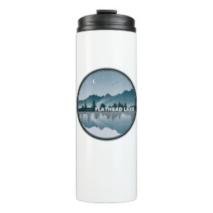 Flathead Lake Montana-weerkaatsing Thermosbeker
