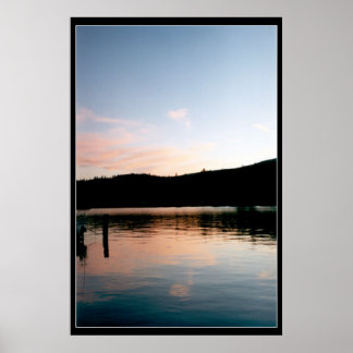 Flathead Lake op Sunset Poster
