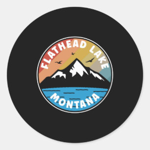 Flathead Lake - Vintage Montana Ronde Sticker