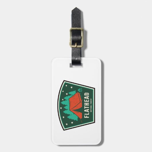 Flathead National Forest Camping Bagagelabel (Voorkant verticaal)