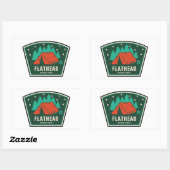 Flathead National Forest Camping Rechthoekige Sticker (Vel)