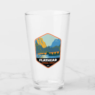 Flathead National Forest Montana Emblem Glas