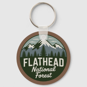 Flathead National Forest Schitterend Berglandschap Sleutelhanger