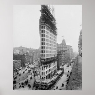 Flatiron Building, 1902. Antieke foto Poster