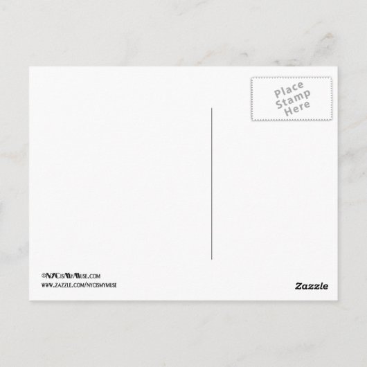 Flatiron Building and Clock in Black and White Briefkaart (Achterkant)