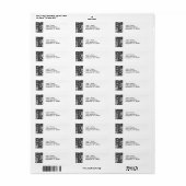 Flatiron Building and Clock in Black and White Etiket (Full Sheet)