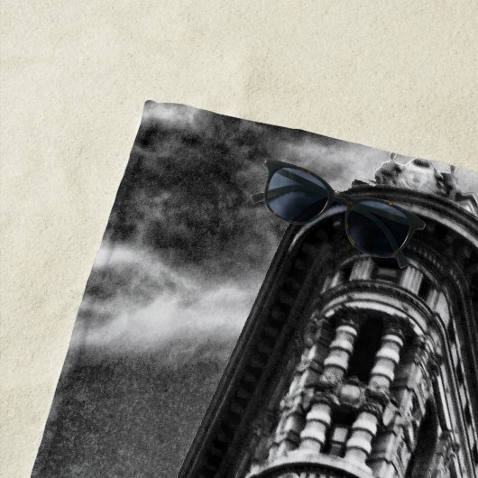 Flatiron Building and Clock in Black and White Strandlaken (In situ)