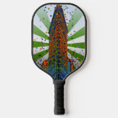 Flatiron Building - Green & White Rays Pickleball Paddle (Voorkant)