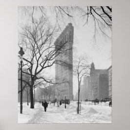 Flatiron Building in Winter, 1905.  foto Poster