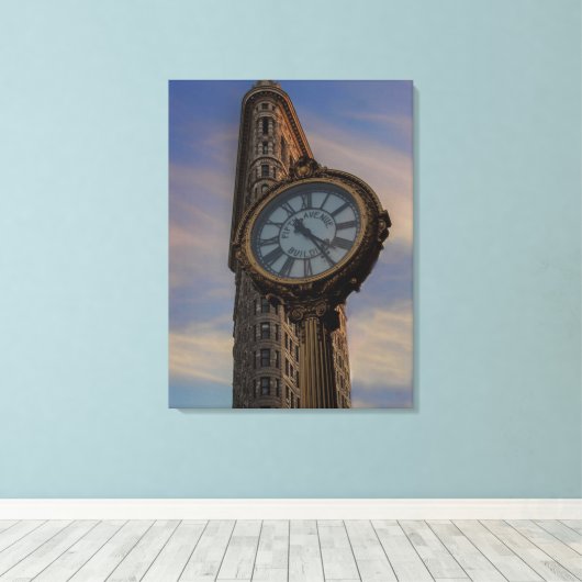 Flatiron Building, New York City Canvas Afdruk (Insitu (Houten vloer))