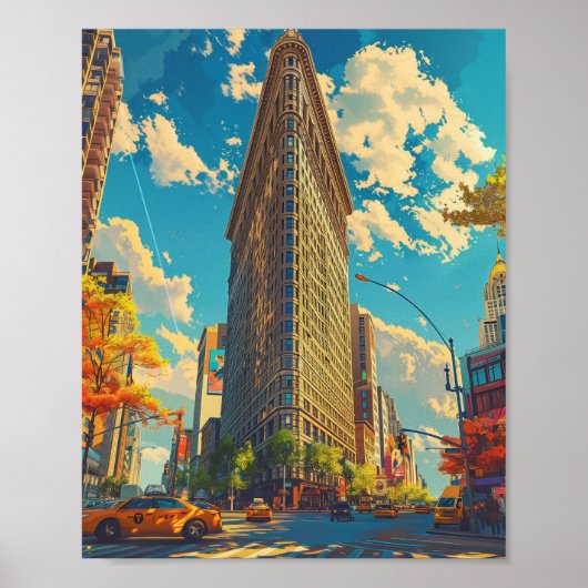 Flatiron Building New York City Verenigde Staten Poster (Voorkant)