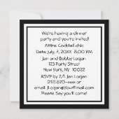 Flatiron Building White Silver BW Party Invitation (Dos)