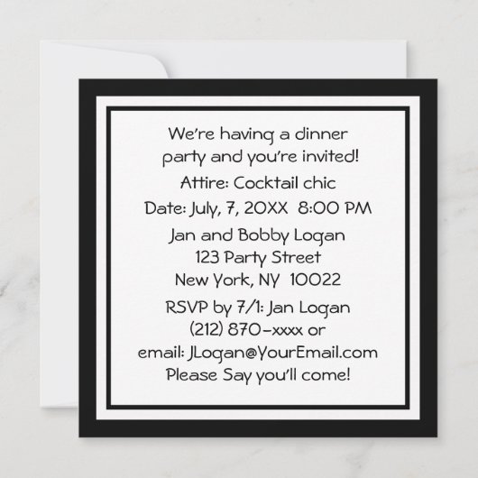 Flatiron Building White Silver BW Party Invitation (Dos)