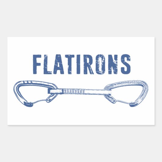 Flatirons Colorado Rock Klimmen Quickdraw Rechthoekige Sticker (Voorkant)