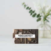 Flatlay Rustic Blacksmith Auto Building Tools Visitekaartje (Staand voorkant)