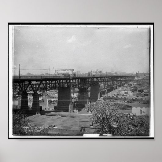 Flats, Cleveland c1900 Poster (Voorkant)
