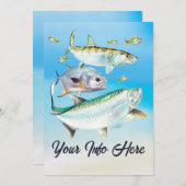 Flats Vissende uitnodiging (Voorkant / Achterkant)