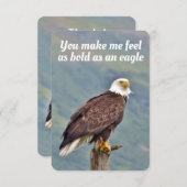 Flatte dank voor uw eagle-kaart bedankkaart (Voorkant / Achterkant)