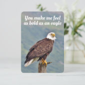 Flatte dank voor uw eagle-kaart bedankkaart (Staand voorkant)