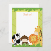 Flatte van veilige Oerwouden Bedankkaart (Voorkant / Achterkant)