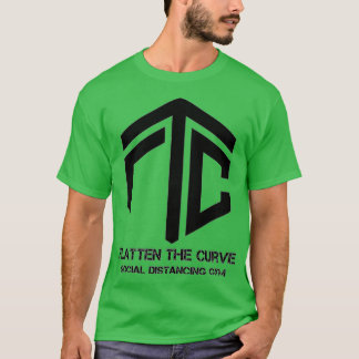 Flatten the Curve Social Distancing Gym  T-shirt