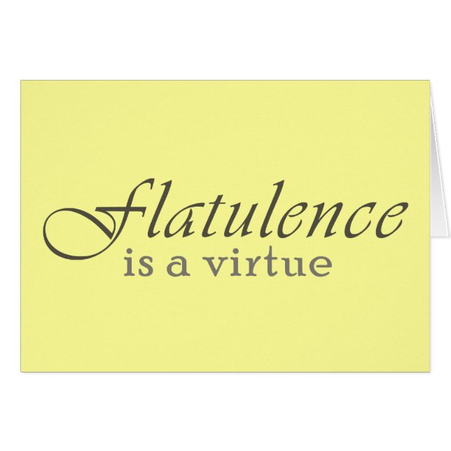 Flatulentie is een virtueel (Voorkant Horizontaal)