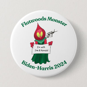 Flatwoods Monster Biden-Harris Pin Ronde Button 7,6 Cm