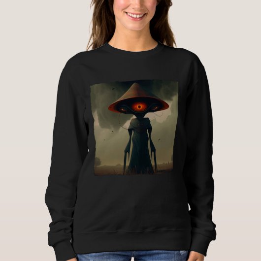 Flatwoods Monster Braxie 1952 Creepy Alien Cryptid Trui (Voorkant)