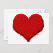 Flauschiges Herz Briefkaart (Voorkant / Achterkant)