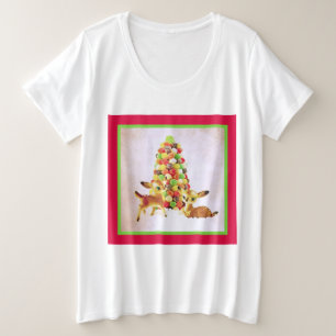  flauwvallen door kerstboom met gumdrop grote maat t-shirt