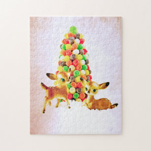  flauwvallen door kerstboom met gumdrop legpuzzel