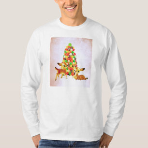 flauwvallen door kerstboom met gumdrop t-shirt