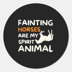 Flauwvallende paarden zijn mijn favoriete grappige ronde sticker