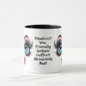 Flawless? Add Name Message, Fabulous Eyes Face Mok (Midden)