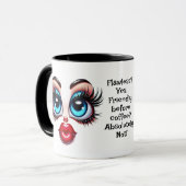 Flawless? Add Name Message, Fabulous Eyes Face Mok (Voorkant links)