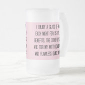 "FLAWLESS DANCE MOVES" FUNNY BEER/WINE-MOK MATGLAS BIERPUL (Voorkant rechts)