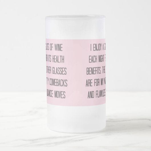 "FLAWLESS DANCE MOVES" FUNNY BEER/WINE-MOK MATGLAS BIERPUL (Center)