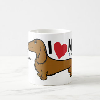 FLDR "I Love My" LH Red Doxie Character Mok. Koffiemok
