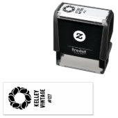  Flea Market Booth prijs label met logo Zelfinktende Stempel (In situ)