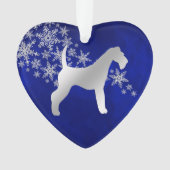 Fléau de neige en argent bleu Airedale Terrier (devant)