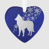 Fléau de neige en argent bleu Belgique Tervuren (devant)