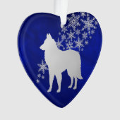 Fléau de neige en argent bleu Belgique Tervuren (devant)