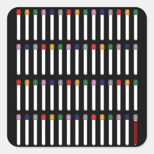 Flebotomie buizen vierkante sticker