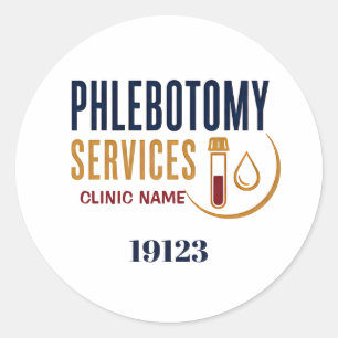 Flebotomiediensten Medisch Ronde Sticker